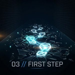 First Step (No Looking Back) track cover art by Ascent Sound Lab.